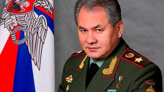 Министр обороны Российской Федерации генерал армии С.Шойгу.
