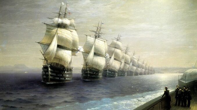 Смотр Черноморского флота в 1849 году (Айвазовский, 1886)