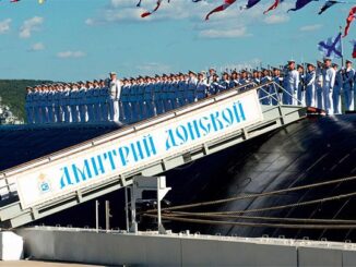 Тренировка парада кораблей, посвященного Дню Военно-Морского Флота России, в Кольском заливе (г. Североморск)