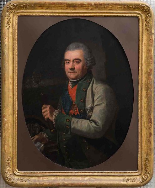 Адмирал Г.А. Спиридов. Неизвестный художник, 1770 г. Государственный исторический музей.